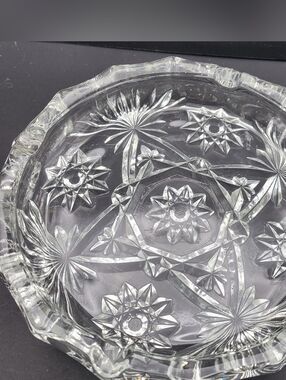 Vintage Mid Century Modern Anchor Hocking Star of David Ashtray 8"